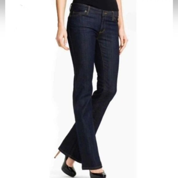 Michael Michael Kors Sausilito Dark Wash Mid/Low Rise Western Bootcut Jeans - Picture 1 of 12